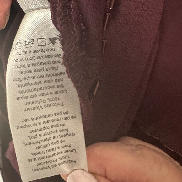 Beaded Tiered Chiffon  Dress in Aubergine - Picture 4 of 5